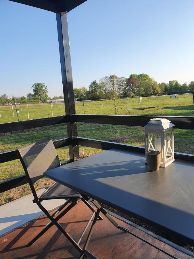 Houten Huisje Tussen Paarden Nieuwerkerken المظهر الخارجي الصورة